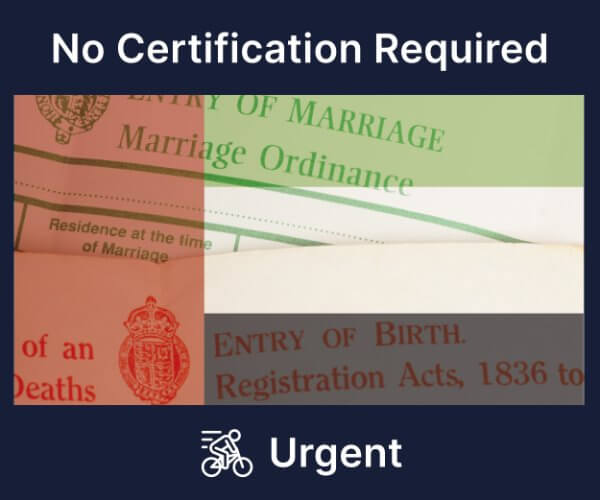 UAE Urgent - No Certification